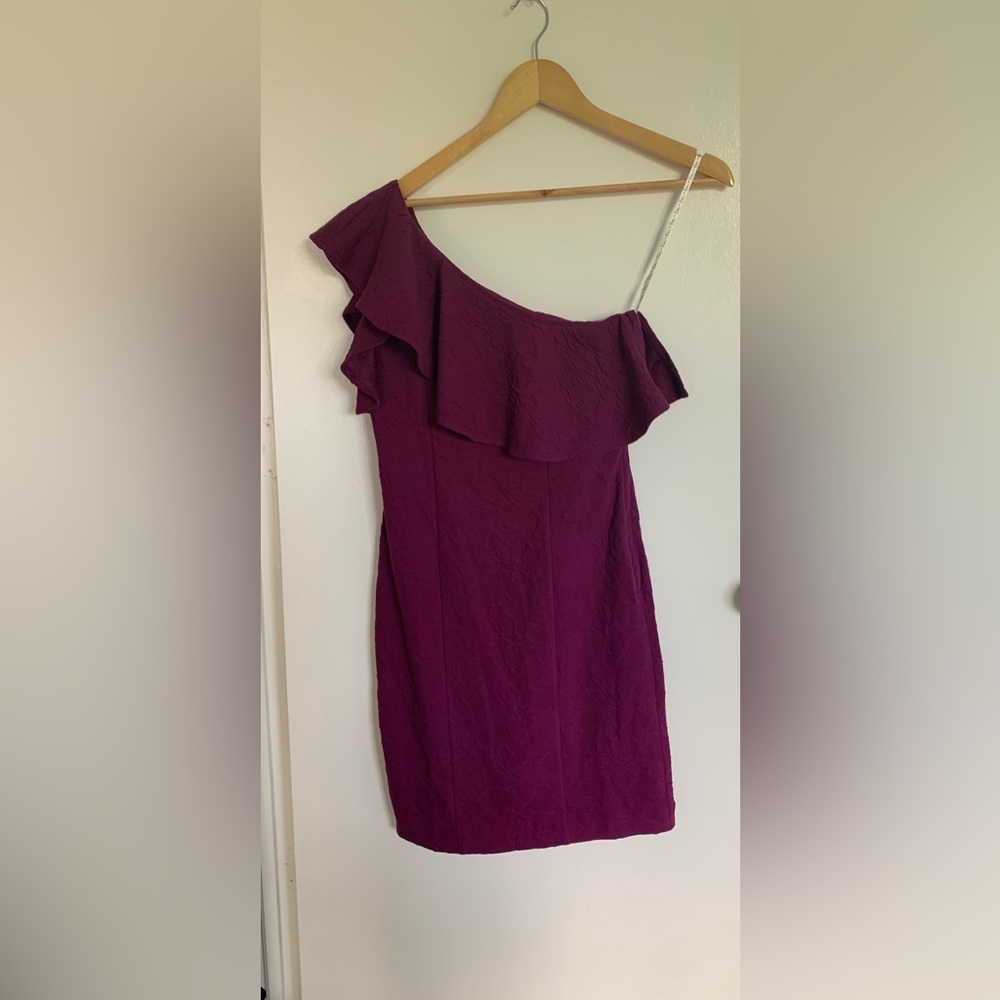 Lilly Pulitzer, Bordeaux One Shoulder Dress in Amarena Cherry, NWT Size 2